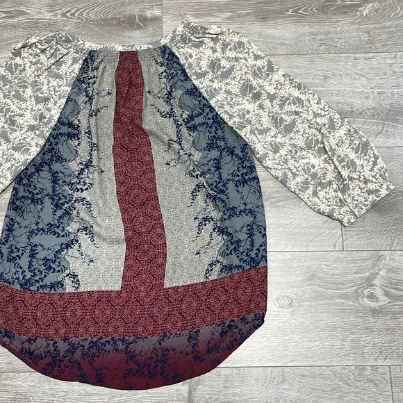 Daniel Rainn Split Neck Boho Shear Blouse M - Picture 16 of 16